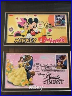 Walt Disney World 1st Day Of Issue Stamped Envelope Plaque Limited Edition Frame