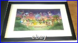 Walt Disney World 2000 Celebrate The Future Hand In Hand Ltd Ed Framed Pin Set