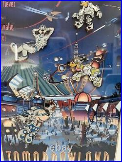 Walt Disney World 2000 Tomorrowland Framed Pin Set LE #261/1500 Mickey Goofy