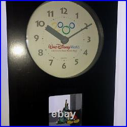 Walt Disney World 200 LE Millenium Framed 5 Pin Clock- Millenium Pin Club Member