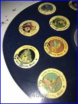 Walt Disney World 20th Anniversary 20 Magical Years Pin Set Framed