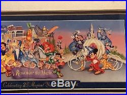 Walt Disney World 25th Anniversary Framed Commemorative Ticket Very Rare! LOOK