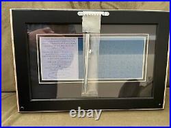 Walt Disney World 25th Anniversary Framed Commemorative Ticket withPen