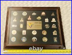 Walt Disney World 25th Anniversary LE Of 1000 Company D Framed Pin Set Sealed