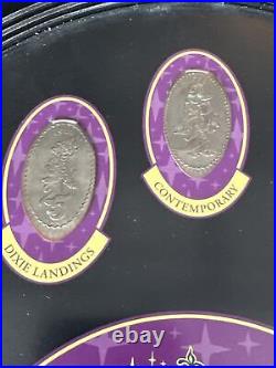 Walt Disney World 25th Pressed Quarters LE Resorts Set 12 framed coin set
