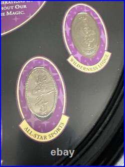 Walt Disney World 25th Pressed Quarters LE Resorts Set 12 framed coin set