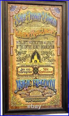 Walt Disney World 50th Anniversary Magic Kingdom Dedication Framed Giclee by Jer