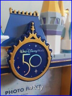Walt Disney World 50th Anniversary Photo Frame Cinderella Castle Mickey & Minnie