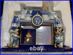 Walt Disney World 50th Anniversary Photo Frame Mickey Minnie Mouse Limited Rare