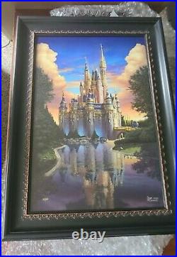Walt Disney World 50th Greg McCullough Magical Reflections (37 x 27) FRAMED