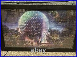 Walt Disney World 50th anniversary Puzzles 27 x 16 framed Park Icons set of four