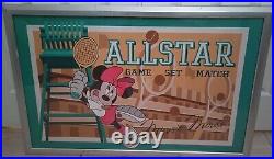 Walt Disney World All Star Sports Resort Room Minnie Mouse Tennis Framed Art