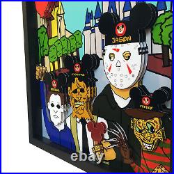 Walt Disney World Disneyland Horror Decor 3D Art Jason Voorhees Freddy Krueger