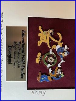 Walt Disney World Framed Millennium 2000 Limited Edition Pin Set 1197/1500