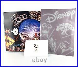 Walt Disney World Framed Millennium 2000 Limited Edition Pin Set Folder Card