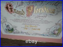 Walt Disney World Grand Floridian Resort Award Prop Framed Picture Display Rare