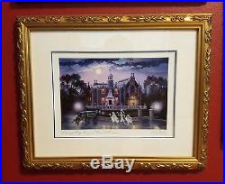 Walt Disney World Haunted Mansion art print SIGNED by Larry Dotson Framed