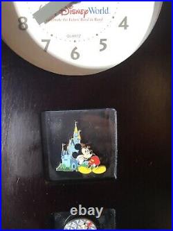 Walt Disney World LE 200 Framed Pin Clock WDW Millennium VERY RARE