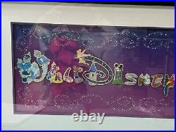 Walt Disney World Park Attractions Character Letter Framed 15 Pin Set