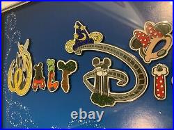 Walt Disney World Park Attractions Character Letter Framed 15 Pin Set