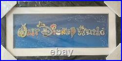 Walt Disney World Park Character Letter Stitch Tink Mickey Framed 16 Pin Set