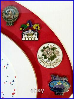 Walt Disney World Resorts 2000 Framed 22 Pin Set Limited Edition