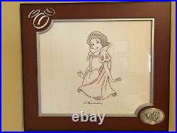 Walt Disney World Snow White Animator Sketch signed in frame