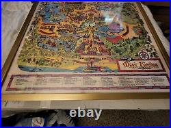 Walt Disney World Vault Retro Map 50th Anniversary Jumbo 7 Pin Frame Set LE 100