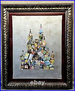 Walt Disney World WDW Castle Pin Collage Pinset Framed Rare Limited Release