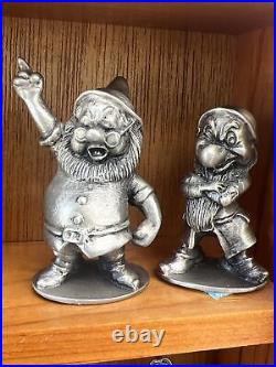 Walt Disney co Hudson Fine Pewter Lot Of 22 Pieces With Wood Frame