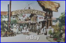 Walt Disney's Adventureland Entrance Concept Art Large Framed Print