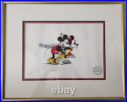 Walt Disney's Framed Mickey & Minnie ON ICE LE Cel