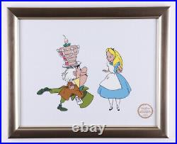 Walt Disney's Ltd Ed Alice in Wonderland Custom Framed Serigraph Cel with Seal