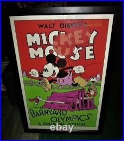 Walt Disney's Mickey Mouse Barnyard Olympics, Poster Framed (disney Studios)