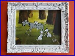 Walt Disney's Perdita 101 Dalmatians 15x18 Custom Framed Animation Serigraph Cel