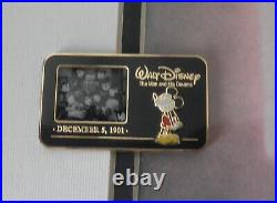 Walt Disney's Portrait with Classic Walt Disney Pins-matted- no picture frame