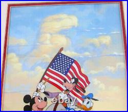 Walt Disney's Spirit Of America Limited Edition Sericel 2,500 Gold Frame