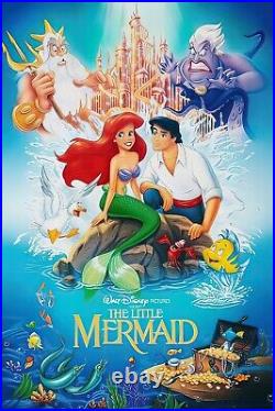 Walt Disney's The Little Mermaid movie poster printed on canvas
