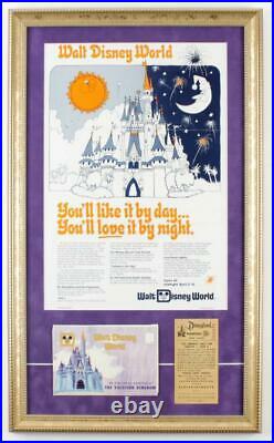 Walt Disney's Walt Disney World 15x25 Custom Framed Vintage Advertising Sign