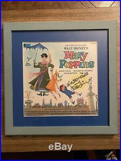 Walt Disney signed Mary Poppins Record Album Framed