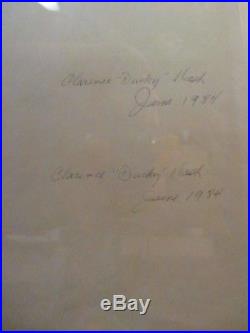Walt Disneys Donald Duck 50th 1984 Framed Signed Carl Barks/nash/hannah Original