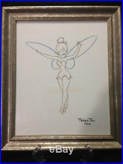 Walt Disneys Peter Pan 1953/Framed Drawing Tinker Bell/Tink