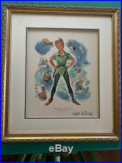 Walt disney 50th Anniversary Peter Pan framed Pin Set Limited 1000