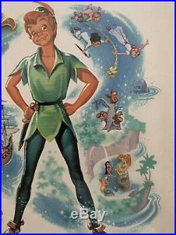 Walt disney 50th Anniversary Peter Pan framed Pin Set Limited 1000