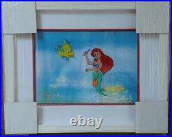 Walt disney The Little Mermaid Serigraph cel with background and framed