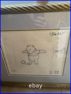 Winnie the Pooh Disney framed picture walt disney television used in japan