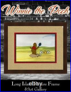 Winnie the Pooh Original Hand Painted Production Cel Newly Custom Framed