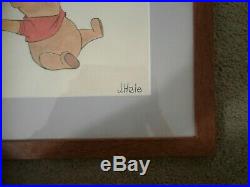 Winnie the Pooh Walt Disney Watercolor Signed Framed Drawing Joe Hale Very Rare