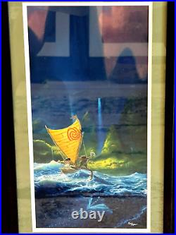 Wow Disney Fine Art Moana We Know The Way Framed Retired Lithograph By Rob Kaz