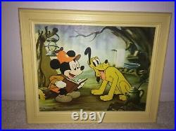 XVTG WALT DISNEY PRODUCTIONS WDP Color Lithograph 8x10 MICKEY MOUSE PLUTO GOOFY